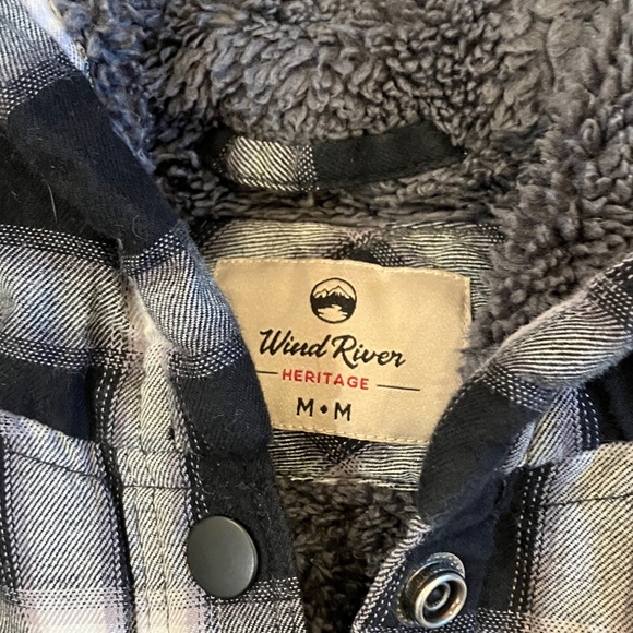 Teen boy medium size Black /White Plaid Hooded Jacket ( or fits women’s small) - Picture 2 of 13